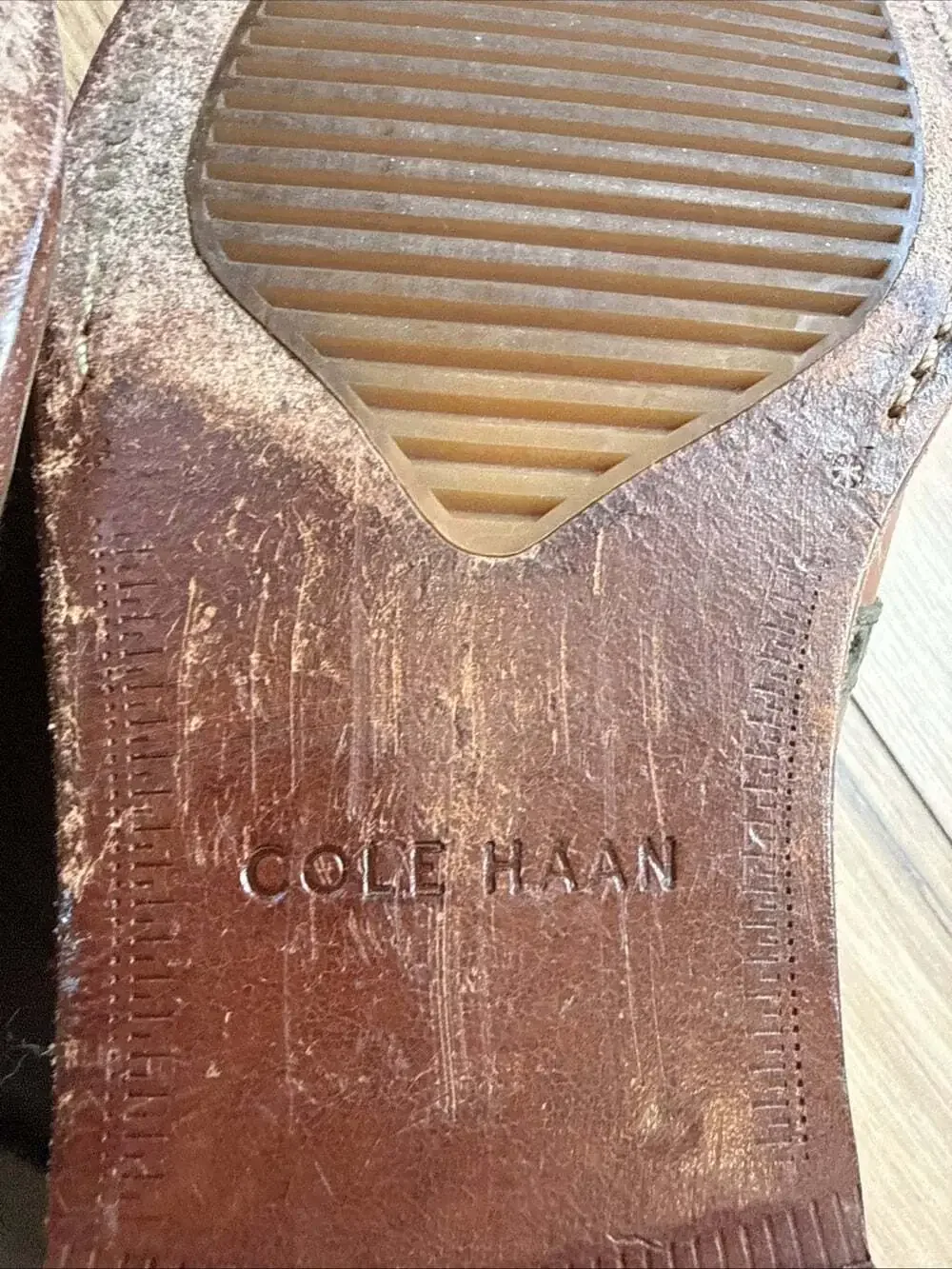Cole Haan size 10 M mens Nubuck Leather oxfords brown and Green Preppy Business